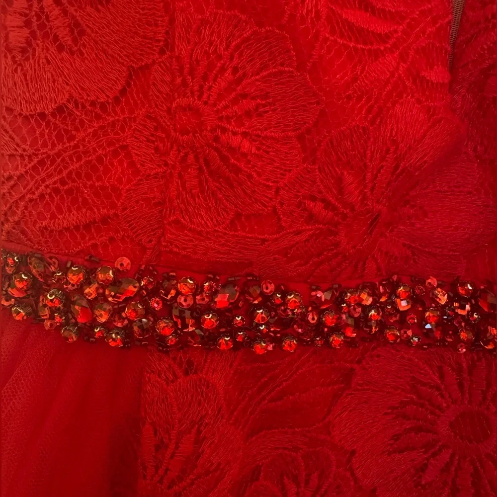 NWT Rachel Allan Red Prom Dress - Picture 2 of 14